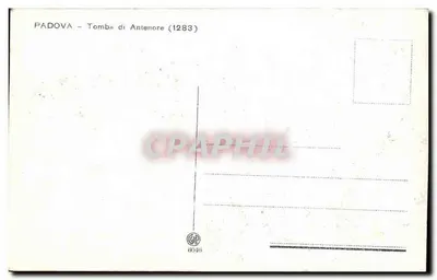 Tombe van Antenore (1283) — Padova — uitgever Fratelli Rie — Achterkant