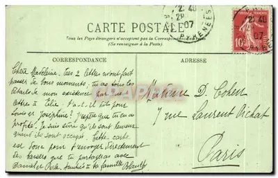 Pau — A Cadeia dos Pirineus — LL. — n°7 — Verso