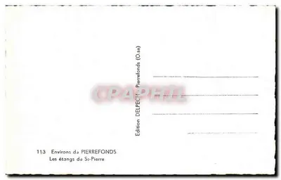 Jeziora St-Pierre — okolice PIERREFONDS — Wydawnictwo DELPECH (Oise) — Rewers