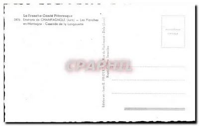 Cascada de la Langouvette — Les Planches (Jura) — Edición E. PROTET — Reverso