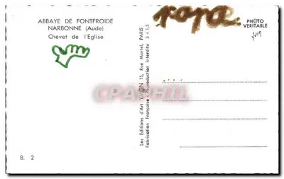 Abdij van Fontfroide — Narbonne (Aude) — Éditions d'Art Yvon, Parijs — Achterkant