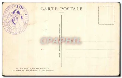 La Basilica di Lisieux — Via del Calvario esterno — Vista generale — Editore Draeger-Faris — Verso