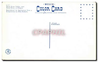 Walia Hood River, Oregon — widok na góra Hood — WESCO Color Card C-57 — Rewers