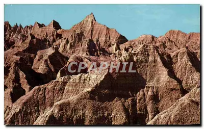 Bad Lands National Monument — Erosão dos Tempos — Distribuído por Rushnobe News, Inc., Rapid City, SD