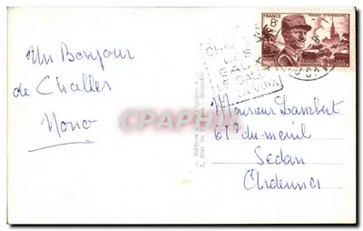 Lago do Bourget, fim de tempestade, à direita do Grand Colombier — Edição de Fugues, n° 5379 — Verso