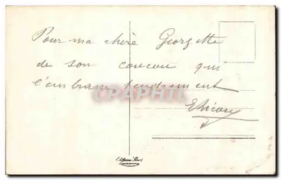O Mont Blanc — vista alpina com vacas e lago — Éditions Barri, n° 4533 — Verso