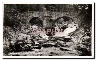 Ponte do Feugh, Banchory — vista do ponte de pedra sobre o rio — editor L.D. Agostino & Sons