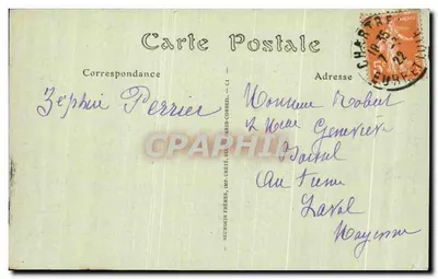 Katedra w Chartres — Absydę — Neuvoein Frères, n°702 — Rewers