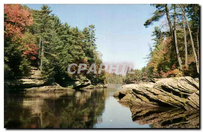 Les Narrows, Upper Dells do Rio Wisconsin — Wisconsin — H. H. Bennett Studio, B133