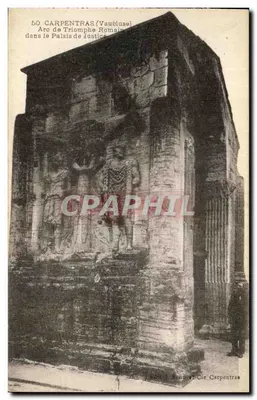 Arco do Triunfo Romano — no Palácio de Justiça — Ed. J. Brun e Cie Carpentras