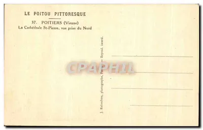 Poitiers — Katedra św. Piotra, widok z północy — J. Rolouchon, fotografie — Rewers