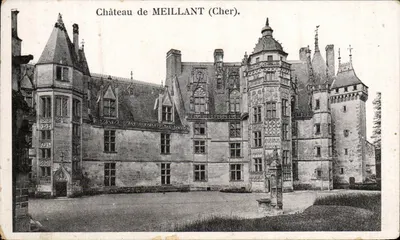 Bilhete postal antigo Castelo de Meillant