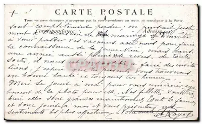 Bilhete postal antigo Castelo de Meillant — Verso