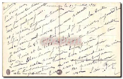 Jezioro Constance — widok jeziora z trzcinami — Vouga & Cie, Genewa, nr 630 — Rewers