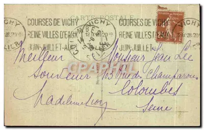 Vichy - Wielkie Parki (Pejzaż) — Ideal, n° 406 — Rewers