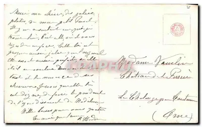 Criança em vestido rosa e verde — 'Espérance' — editor RR n°2412/2 — Verso