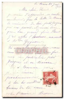 Mãe e Filho — Cumprimentos à Mãe, ao Filho e ao Pai — J.K. n°825 — Verso