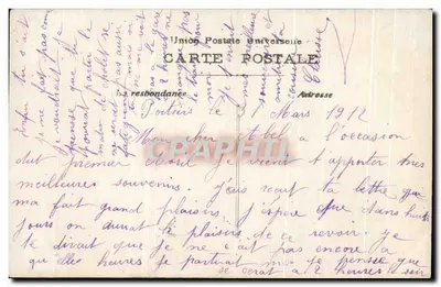 Femme en robe rose tenant des poissons — scène de pêche — éditeur BOI — Verso