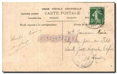 Casal na primavera — rosas — editor S. n° 1696 — Verso