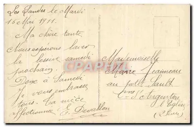 Couple amoureux — portrait encadré de roses — éditeur RICO, n° 3178 — Verso