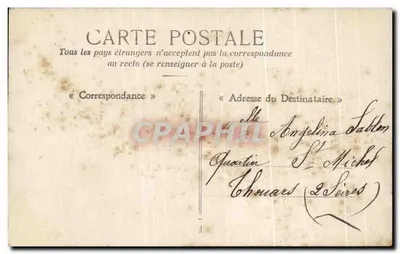 Je vous aime — jeune femme en robe rose tenant un bouquet — éditeur anonyme — Verso