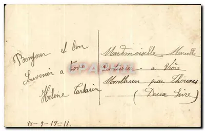 Jovem mulher com buquê de flores — Massey, n° 537 — Verso