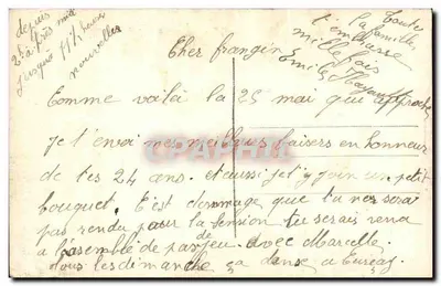 Jovem mulher em vestido roxo — Mignon, série DIX 143 — Verso