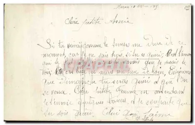 Para zakochana — scena nad morzem — wydawca S. & C. n° 3579 — Rewers