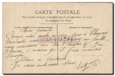 Casal amoroso sob uma árvore — texto impresso e rosa — editor CIRCE n°4-231 — Verso