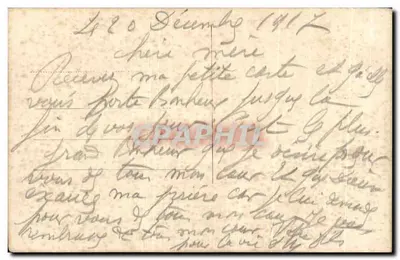 Feliz Natal — cartão de felicitações 1907 — Furia, n° 1907/2 — Verso