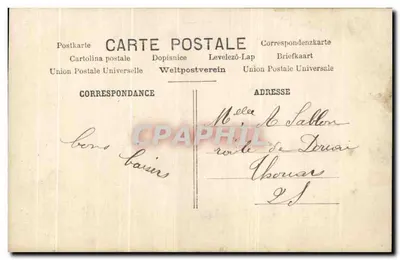 Mulher no seu escritório — texto romântico — editor A. Lapel, Paris — Verso