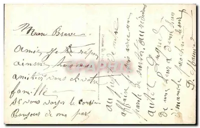 Mężczyzna w stroju trzymający bukiet mugueta — Porte-Bonheur, seria DIX 1465/4 — Rewers