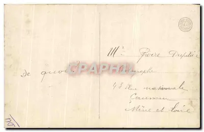 Homem em traje de festa segurando um cesto de Páscoa — Série 5035/3 — S.A. S. — Verso
