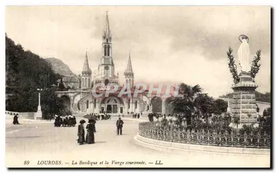 Lourdes — The Basilica and the Crowned Virgin — LL.