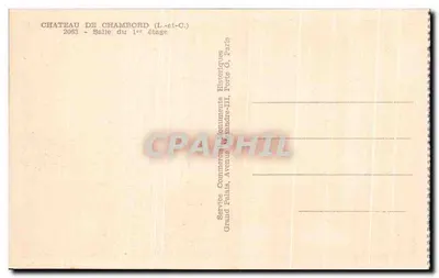 Zamek Chambord — Sala pierwszego piętra — Service Commentaires Historiques, Paryż — Rewers