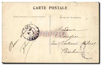 Vintage Postcard Paris Les Canons Des Invalides — Back
