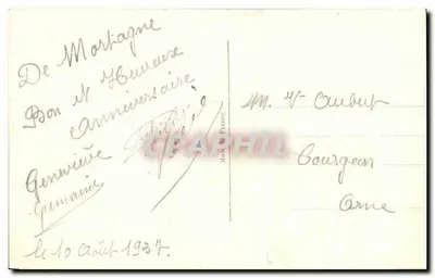 Arranjo de flores azuis em um cesto — Boa Festa — REX 2571 — Verso
