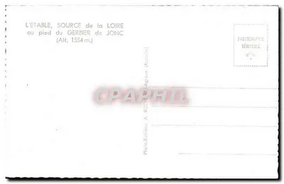 L'Étable, źródło Loiry — u stóp Gerbier de Jonc (Wys. 1554 m.) — Photo-Editions A. Rochet, Agrève — Rewers