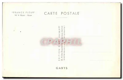 Rozen in vaas — serie "France Fleur" — Edities van Kunst Haimart — Achterkant