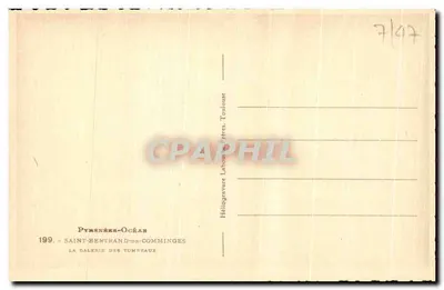 Saint-Bertrand-de-Comminges — La galerie des tombeaux — Hélios 16 — Verso