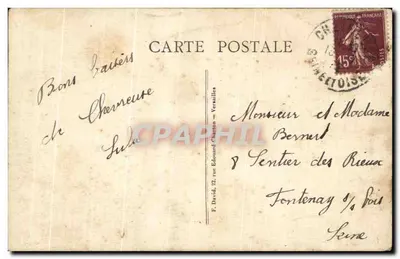 Vallée de Chevreuse — La descente du Château de la Madeleine et une partie de la Ville — Éditeur impr. Chevreuse, n°16 — Achterkant