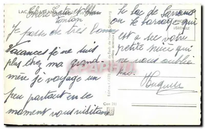 Lago di Sarrans — diga e villaggio — Roger — Verso