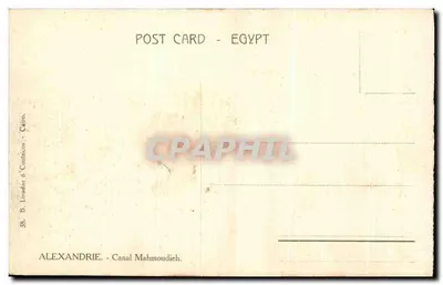 Alexandria - Canal Mahmoudieh — B. Livadas & Coulisikos, n°38 — Verso