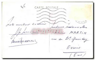 Portret Młodej Kobiety z Bretanii — Galeria Hotelu Printania - Dinard — Rewers