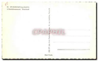 St-Honoré-les-Bains — L'Établissement Thermal — Cie des Arts Photographiques, Paris — Rewers