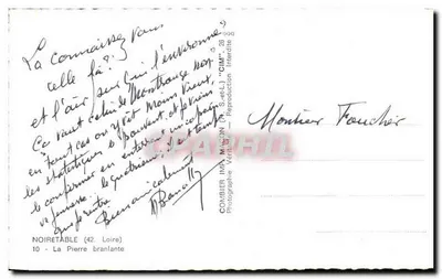 La Pierre branlante — Noiretable (42, Loire) — Combier & Mason — Rewers