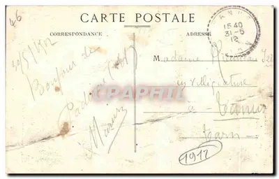 Bilhete postal antigo O Lot Ilustrado Gruta de Presque pres cere Salle das Draperias — Verso