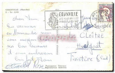 Granville (Manche) — La Jetée — Combiier Imp. Macron — Achterkant