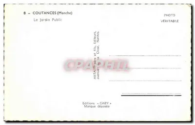 Coutances (Manche) — Le Jardin Public — Wydawnictwo Caby — Rewers