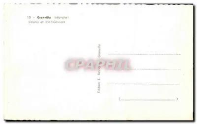 Granville (Manche) — Kasyno i Plat-Gousset — Wydawnictwo E. Bernanville — Rewers